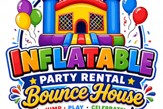 do an inflatable party rental bounce house logo