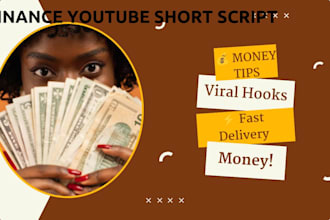 write finance youtube shorts scripts