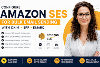configure amazon ses for bulk email sending with dkim spf and dmarc