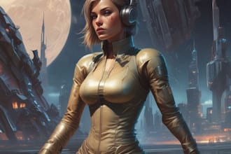 sci fi character illustration or sci fi character