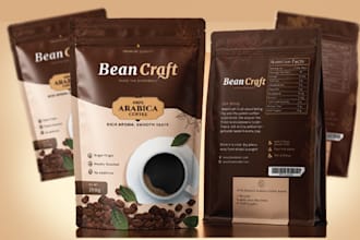 design premium food pouch packaging and coffee bag design