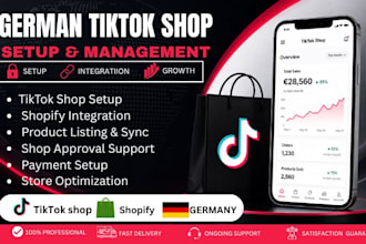 setup german tiktok shop, tiktok shop listing, and integrate shopify store