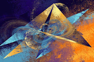 paint digital abstract art works