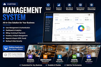 build custom management systems for businesses