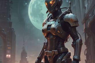 sci fi character illustration or sci fi character