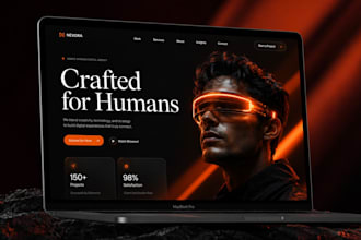 build a premium animated landing page with creative uiux design