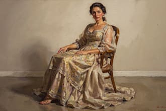 unique oil painting portrait