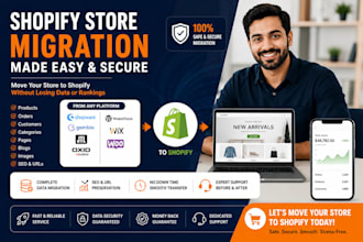 shopify store migration from shopware, gambio jtl oxid woocommerce wix wordpress