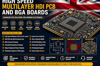 render multilayer board, pcb schematic for iot esp32 rf embedded  system