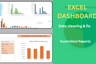 build dynamic excel data analysis dashboard and fix formulas in 24 hours