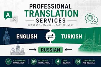 english, turkish and russian manually
