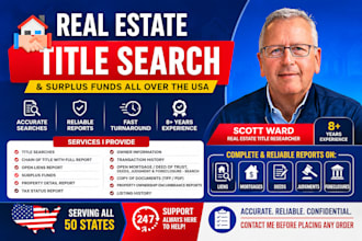 provide real estate property title search and surplus funds all over the USA