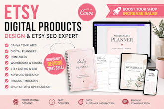 create canva template design etsy digital products with etsy listing images