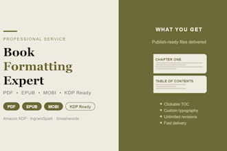 professional book formatting, ebook layout design