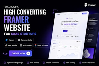 build a high converting framer website for saas startups