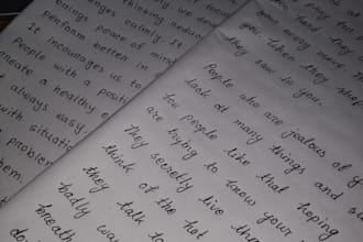 write anything in beautiful and neat handwriting