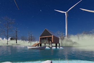 do 3d modelling and rendering of exterior small and medium projects