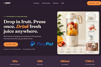 create a single product sales page with payment integration