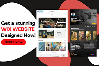 create art gallery website, artist portfolio website, wix exhibition site design