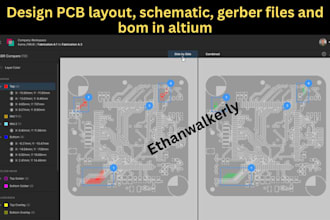 design pcb layout, schematic, gerber files and bom in altium