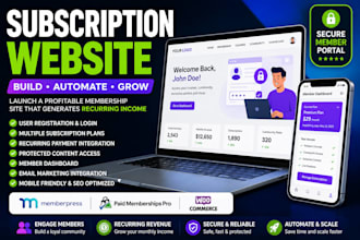 do subscripton website membership site member portal recurring revenue website