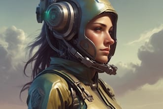 make uniqe sci fi , mecha, fantasy character design