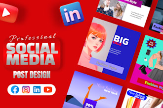 design professional social media posts, ads and banner for your business