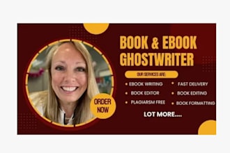 ghostwrite fiction and nonfiction book as ghostwriter, ebook ghostwriter,