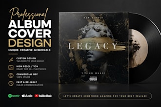 create a professional album cover for spotify