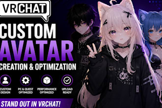 create, customize, and optimize vrchat avatar, vrc avatar for PC and quest