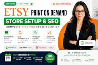 setup etsy shop print on demand store printify printful etsy seo print on demand