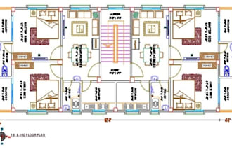 draw professional 2d floor plan and structural detailing