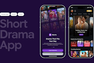 design mobile app UI UX in figma for ott and social apps
