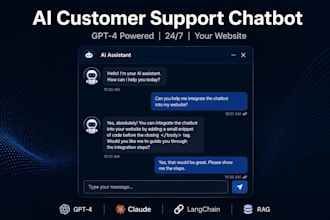 build a customer support ai chatbot for your website