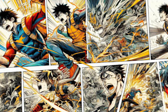 illustrate manga panels and comic book pages