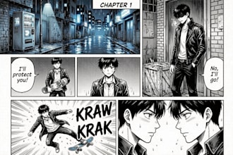 create engaging manga comic pages with backgrounds