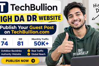write a publish on techbullion very lowest price high quality website