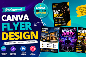 design a modern editable canva flyer for your business