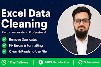 do excel data cleaning, formatting, organizing and CSV cleanup
