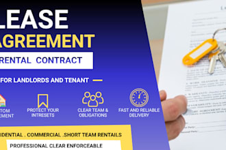 draft lease agreement rental contract for landlords and tenants