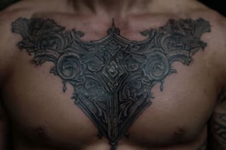 create minimalist line art tattoo with my style