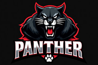design realistic black panther logo with unlimited revision