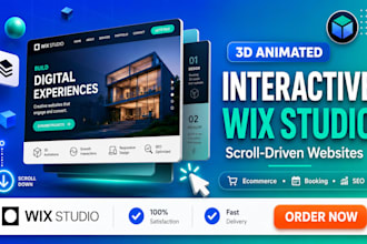 create 3d animated interactive wix studio website wix scrolling website, 3d wix