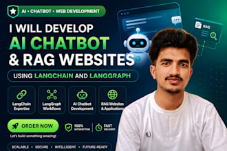 develop ai chatbot and rag websites using langchain and langgraph