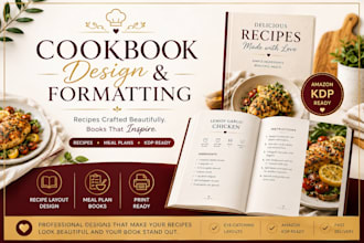 cookbook recipe book design kdp cookbook formatting meal plan kdpcookbook writer