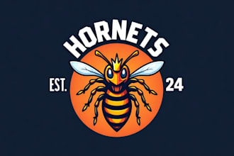 design outstanding angry hornet logo in my style