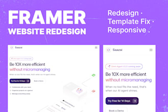 framer website redesign, framer template edit, fix framer website