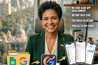 convert your google sheet or excel to mobile app using glide