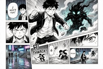 design custom manga comic page illustration for print