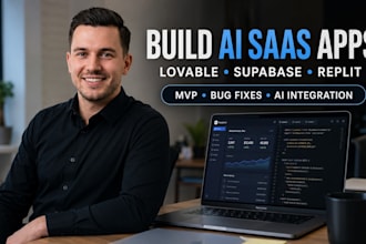 develop or fix lovable ai web apps, saas mvp, vibe coding, replit ai apps